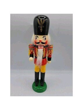 Traditional Nutcracker Wooden Toy Soldier Hand Painted Christmas Holiday Decor1N